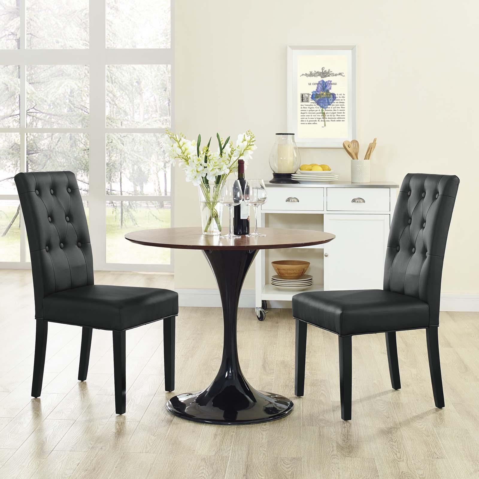 Modway Furniture Modern Confer Dining Side Chair Vinyl Set of 2 - EEI-3323