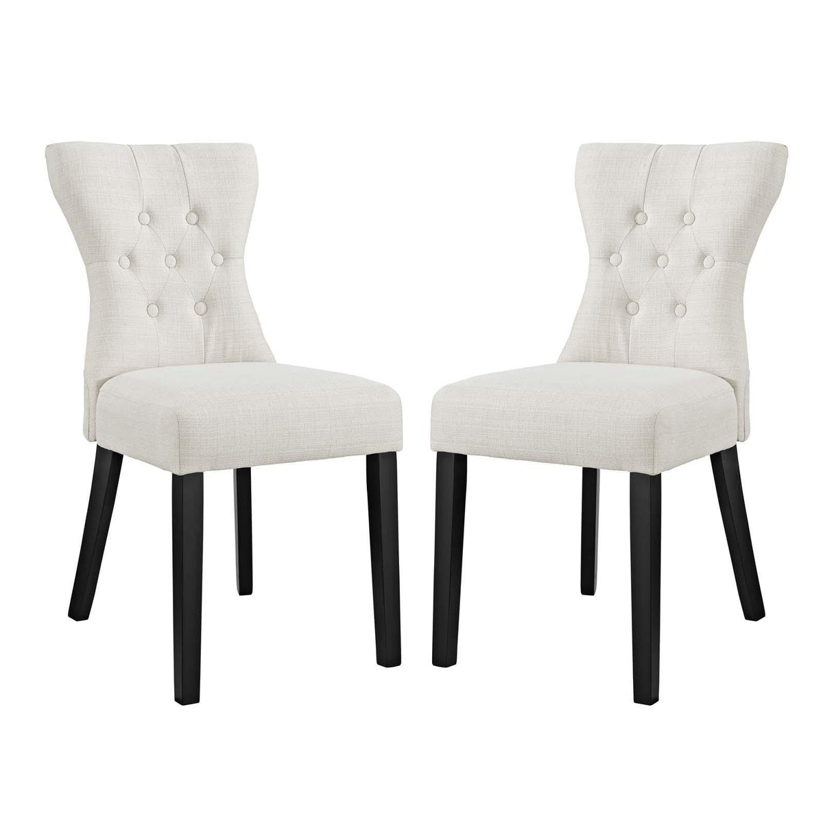 Modway Furniture Modern Silhouette Dining Side Chairs Upholstered Fabric Set of 2 - EEI-3327