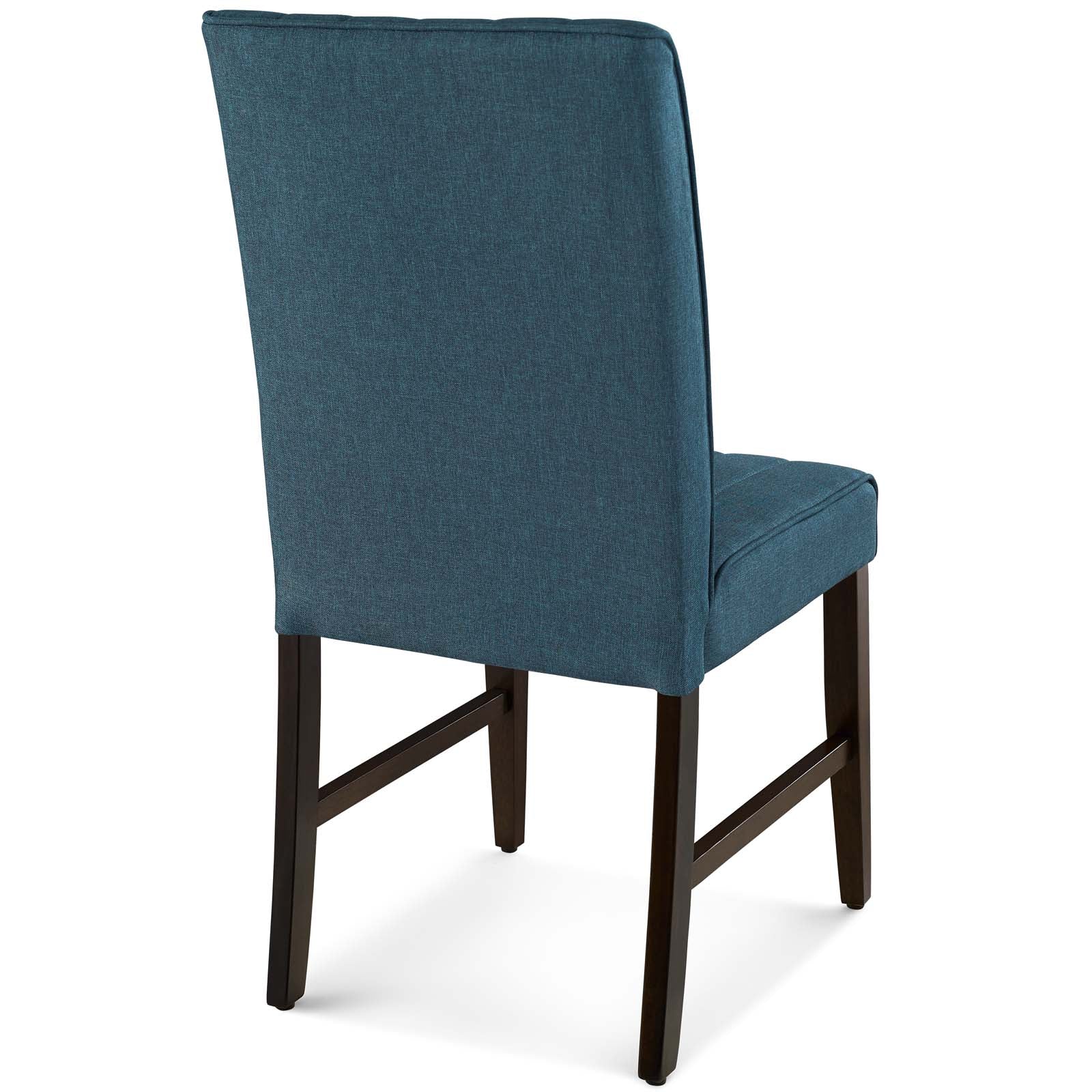 Modway Furniture Modern Motivate Channel Tufted Upholstered Fabric Dining Chair Set of 2 - EEI-3333