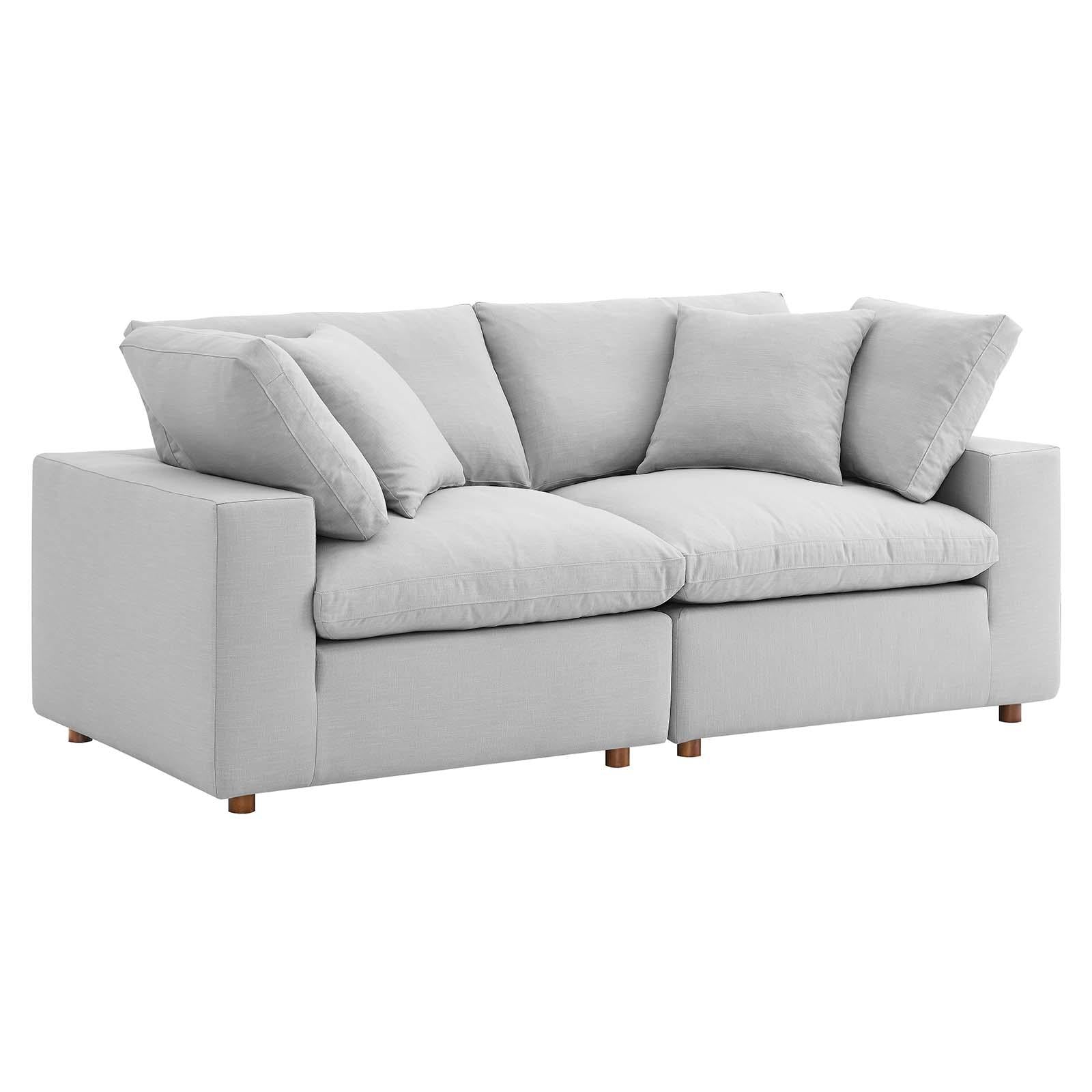 Modway Furniture Modern Commix Down Filled Overstuffed 2 Piece Sectional Sofa Set - EEI-3354