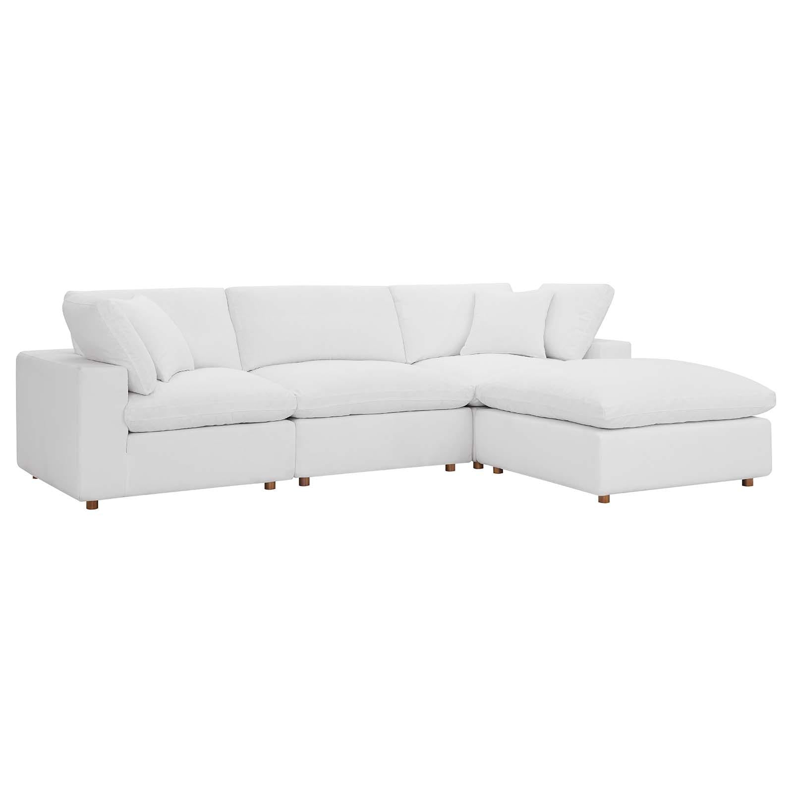 Modway Furniture Modern Commix Down Filled Overstuffed 4 Piece Sectional Sofa Set - EEI-3356