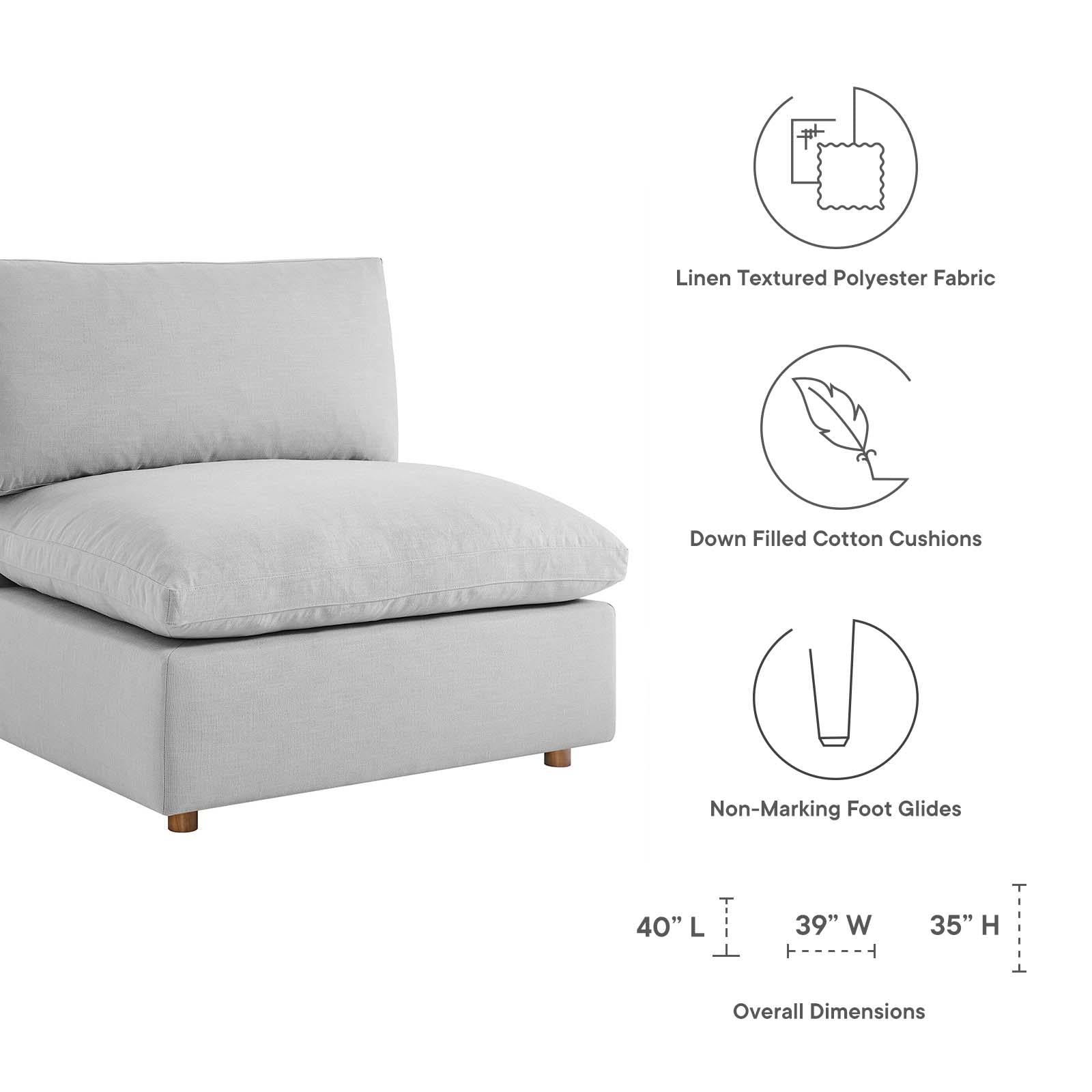Modway Furniture Modern Commix Down Filled Overstuffed 5 Piece Sectional Sofa Set - EEI-3358
