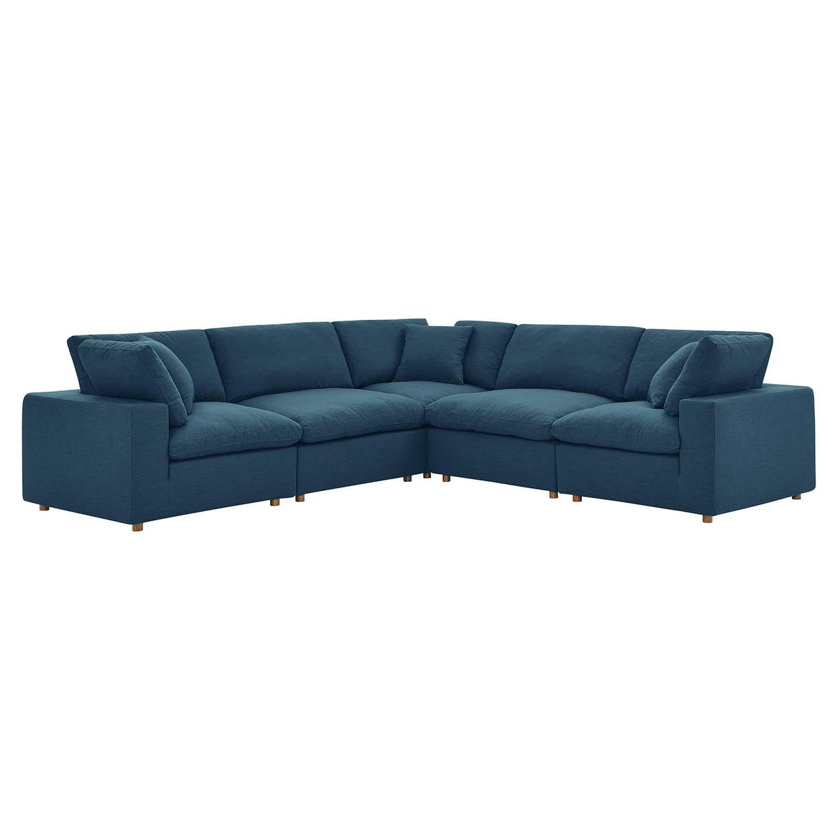 Modway Furniture Modern Commix Down Filled Overstuffed 5 Piece 5-Piece Sectional Sofa - EEI-3359