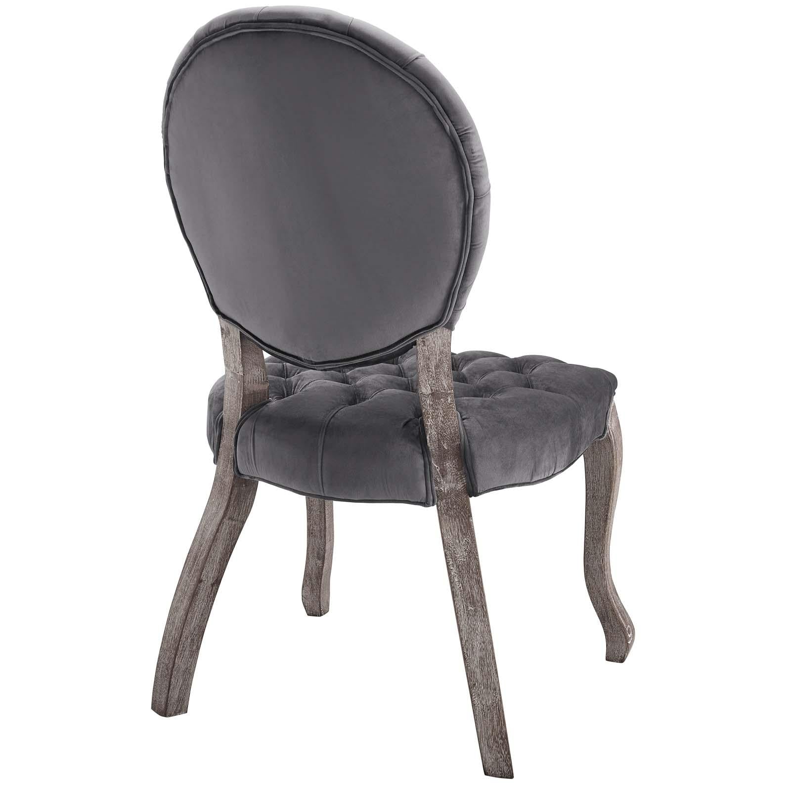 Modway Furniture Modern Exhibit French Vintage Dining Performance Velvet Side Chair - EEI-3365