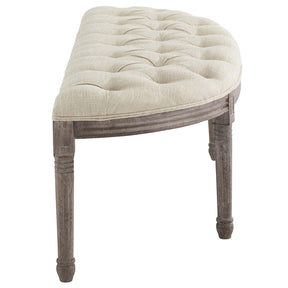 Modway Furniture Modern Esteem Vintage French Upholstered Fabric Semi-Circle Bench - EEI-3369