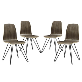 Modway Furniture Modern Drift Dining Side Chair Set of 4 - EEI-3379
