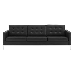 Modway Furniture Modern Loft Tufted Upholstered Faux Leather Sofa - EEI-3385