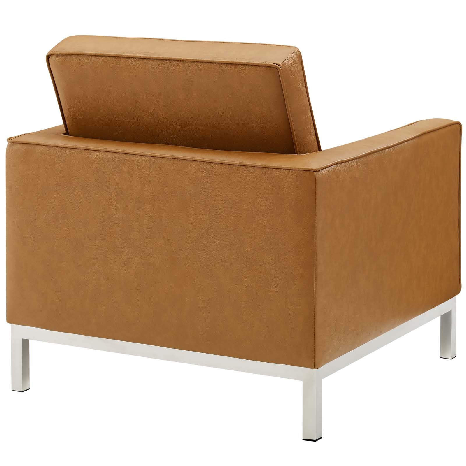 Modway Furniture Modern Loft Tufted Upholstered Faux Leather Armchair - EEI-3391