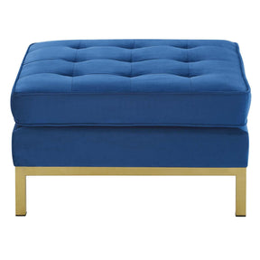 Modway Furniture Modern Loft Gold Stainless Steel Leg Performance Velvet Ottoman - EEI-3396