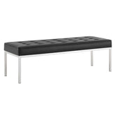 Modway Furniture Modern Loft Tufted Large Upholstered Faux Leather Bench - EEI-3397