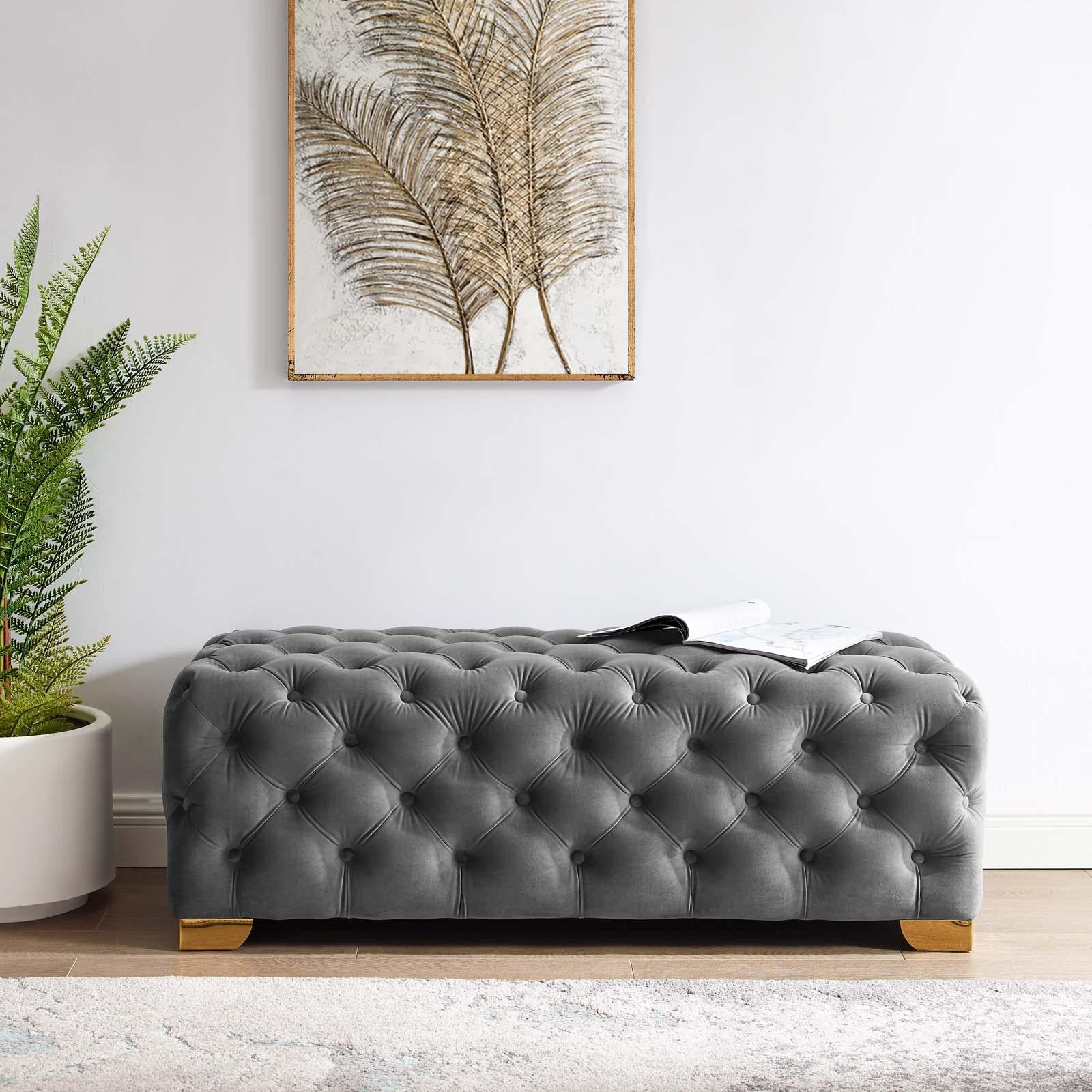 Modway Furniture Modern Sensible Button Tufted Performance Velvet Bench - EEI-3411