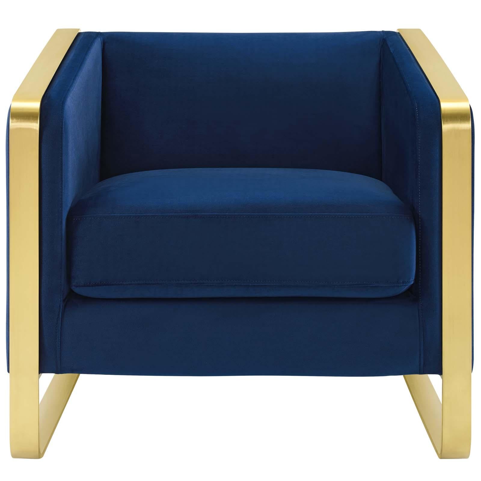 Modway Furniture Modern Visualize Accent Club Lounge Performance Velvet Armchair - EEI-3419