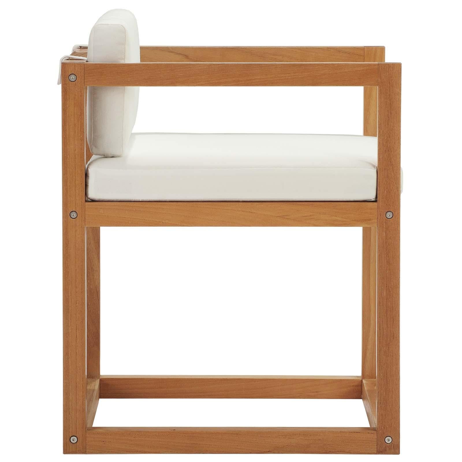 Modway Furniture Modern Newbury Accent Outdoor Patio Premium Grade A Teak Wood Armchair - EEI-3420