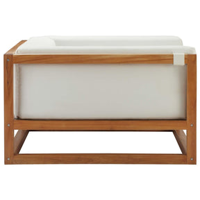 Modway Furniture Modern Newbury Accent Lounge Outdoor Patio Premium Grade A Teak Wood Armchair - EEI-3421