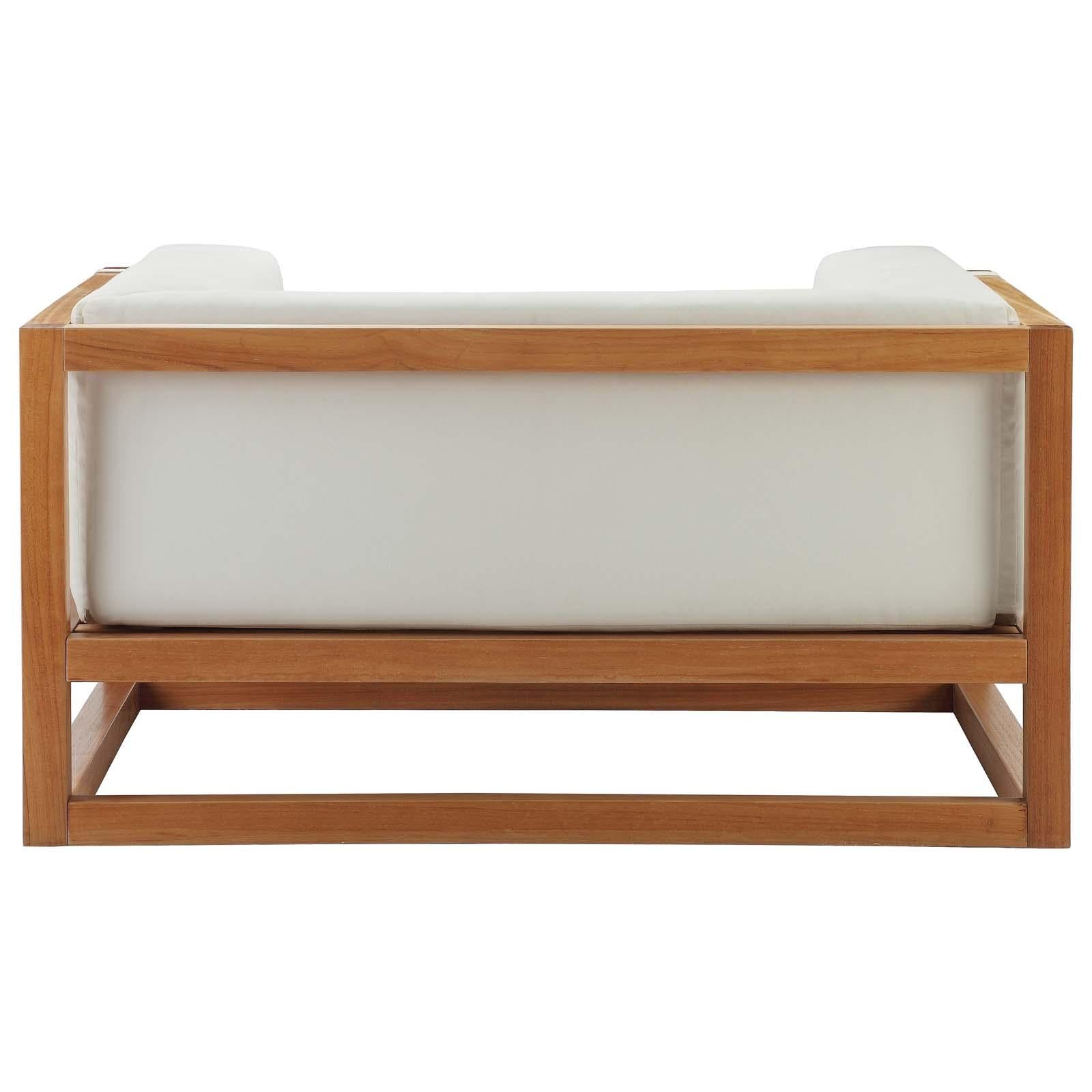 Modway Furniture Modern Newbury Accent Lounge Outdoor Patio Premium Grade A Teak Wood Armchair - EEI-3421