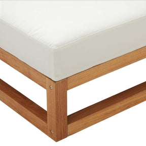 Modway Furniture Modern Newbury Outdoor Patio Premium Grade A Teak Wood Ottoman - EEI-3422