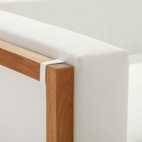 Modway Furniture Modern Newbury Accent Lounge Outdoor Patio Premium Grade A Teak Wood Sofa - EEI-3423