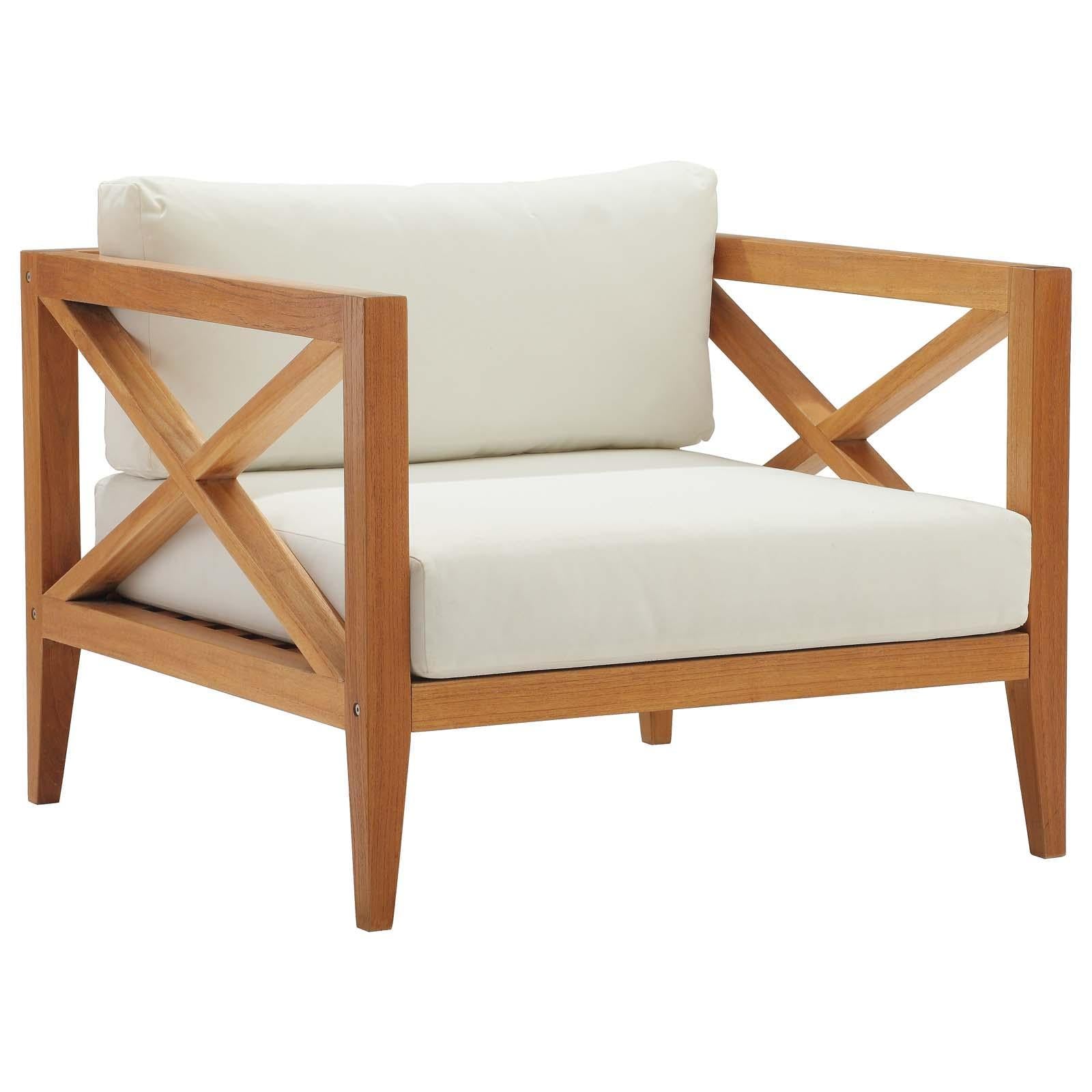 Modway Furniture Modern Northlake Outdoor Patio Premium Grade A Teak Wood Armchair - EEI-3425