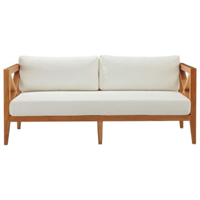Modway Furniture Modern Northlake Outdoor Patio Premium Grade A Teak Wood Sofa - EEI-3427