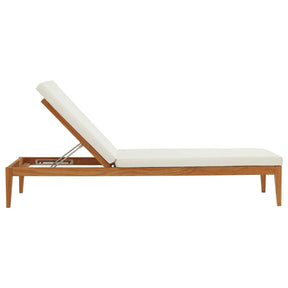 Modway Furniture Modern Northlake Outdoor Patio Premium Grade A Teak Wood Chaise Lounge - EEI-3429