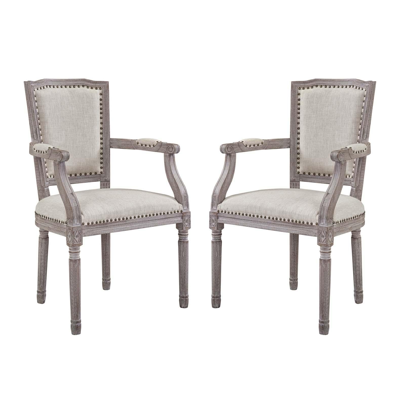 Modway Furniture Modern Penchant Dining Armchair Upholstered Fabric Set of 2 - EEI-3462