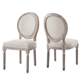 Modway Furniture Modern Emanate Dining Side Chair Upholstered Fabric Set of 2 - EEI-3467