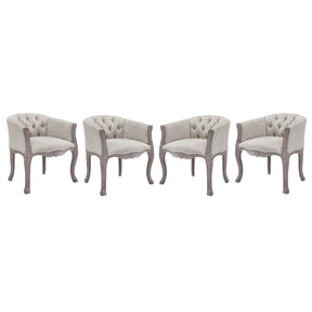 Modway Furniture Modern Crown Dining Armchair Upholstered Fabric Set of 4 - EEI-3469