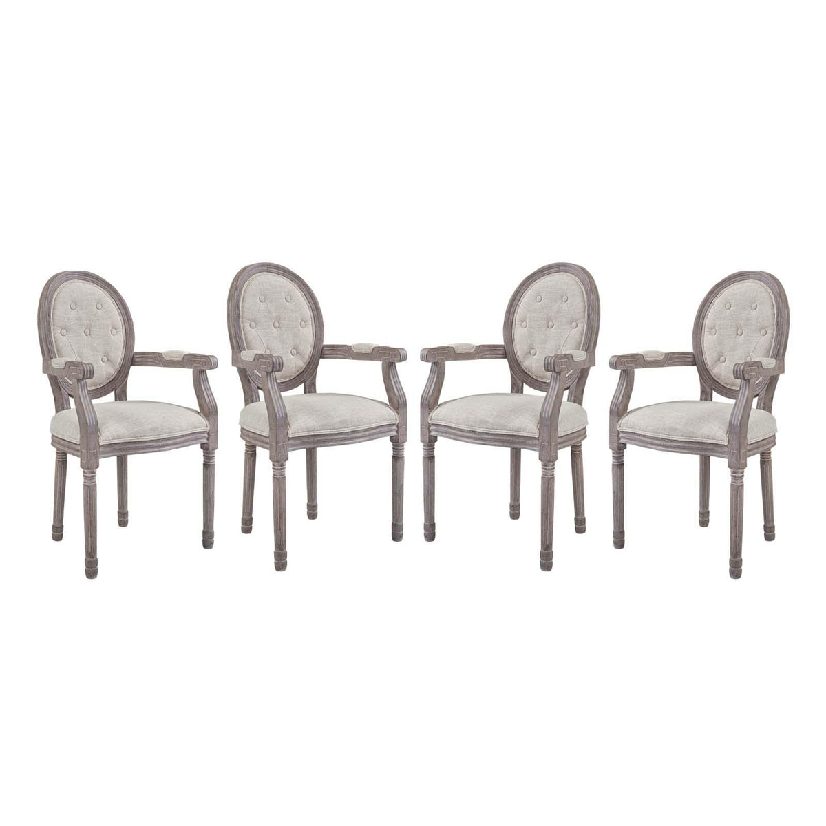 Modway Furniture Modern Arise Dining Armchair Upholstered Fabric Set of 4 - EEI-3471