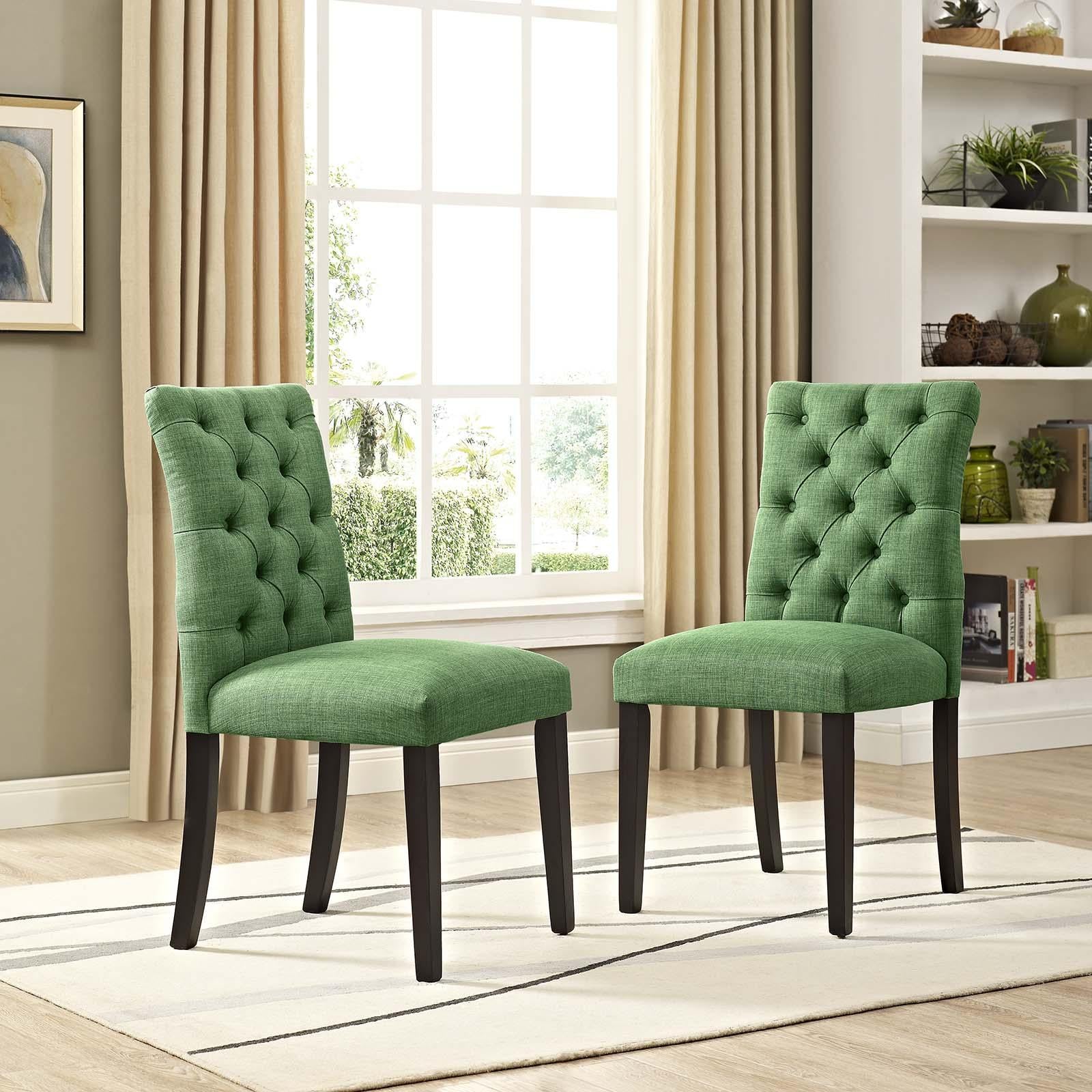Modway Furniture Modern Duchess Dining Chair Fabric Set of 2 - EEI-3474