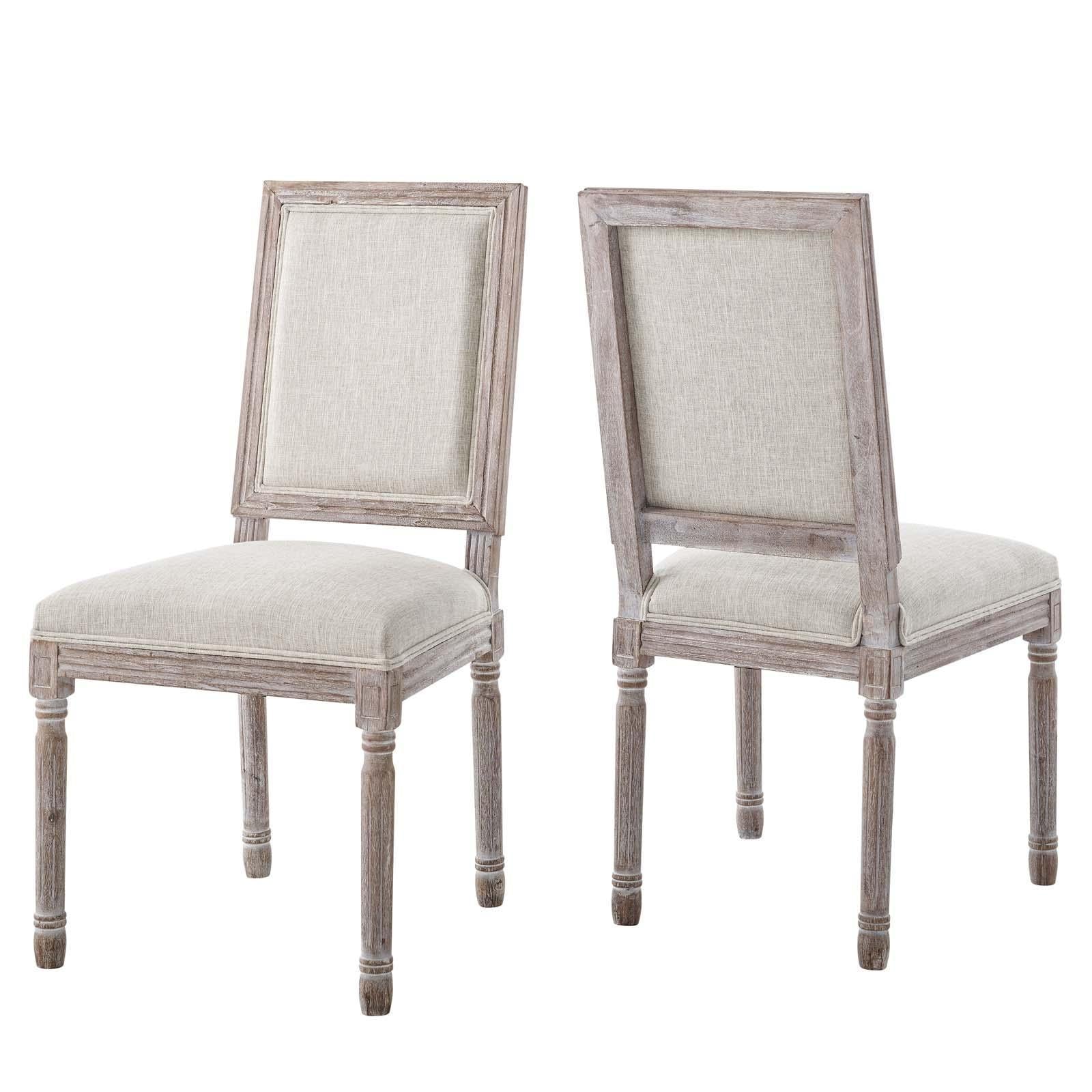 Modway Furniture Modern Court Dining Side Chair Upholstered Fabric Set of 2 - EEI-3500