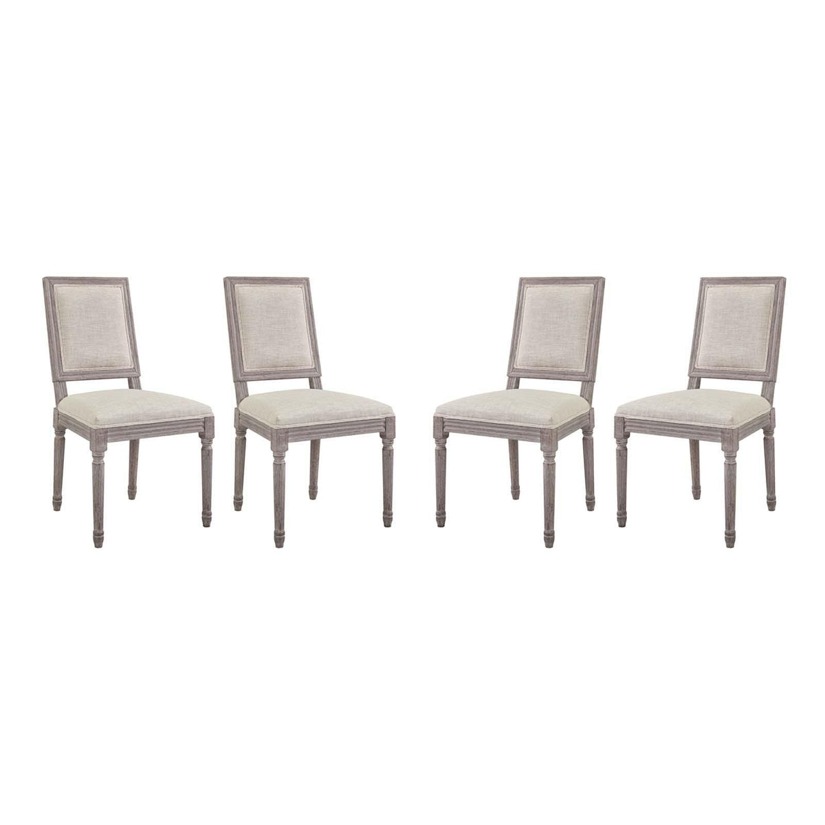 Modway Furniture Modern Court Dining Side Chair Upholstered Fabric Set of 4 - EEI-3501