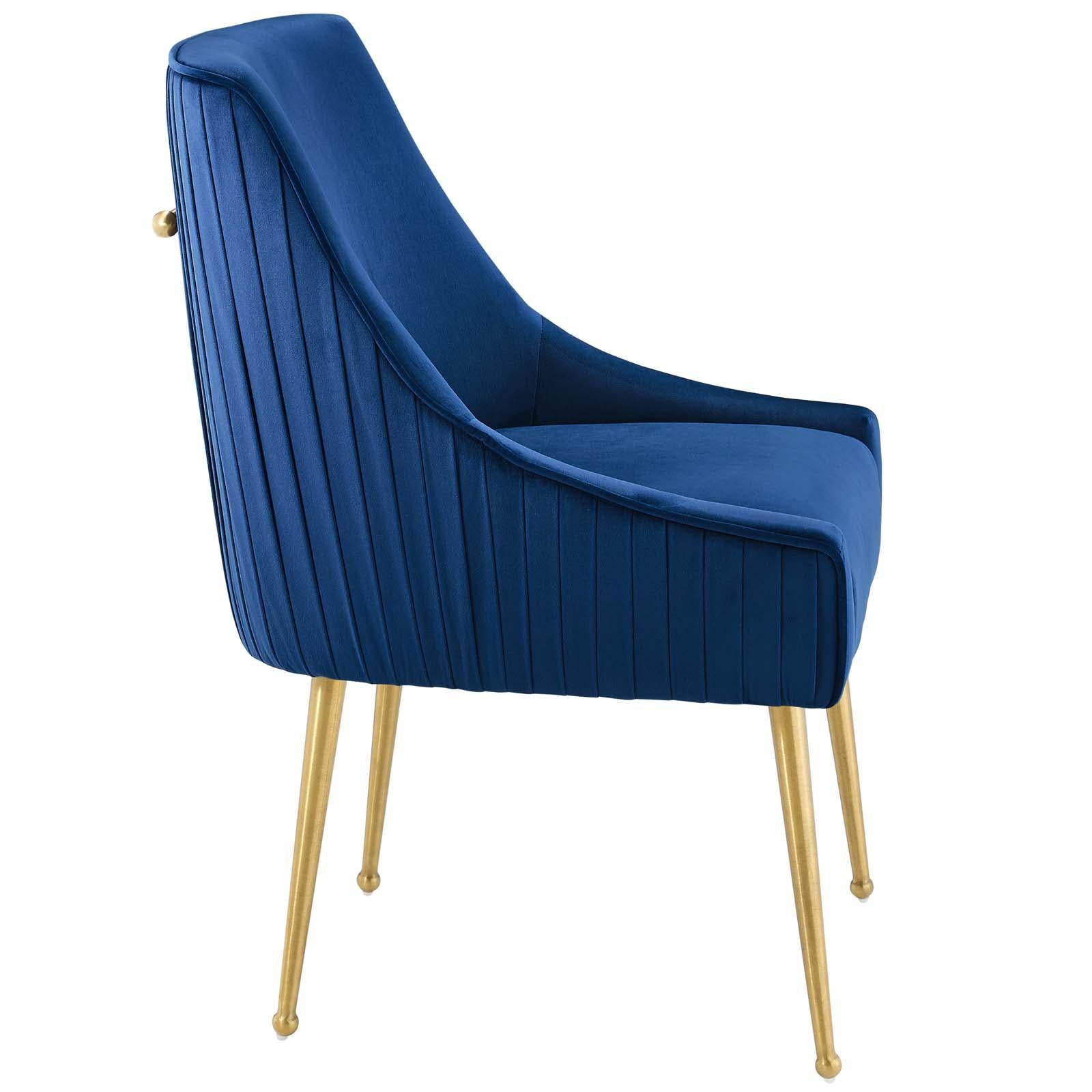 Modway Furniture Modern Discern Pleated Back Upholstered Performance Velvet Dining Chair - EEI-3509