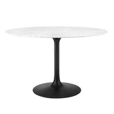 Modway Furniture Modern Lippa 47" Round Artificial Marble Dining Table - EEI-3527