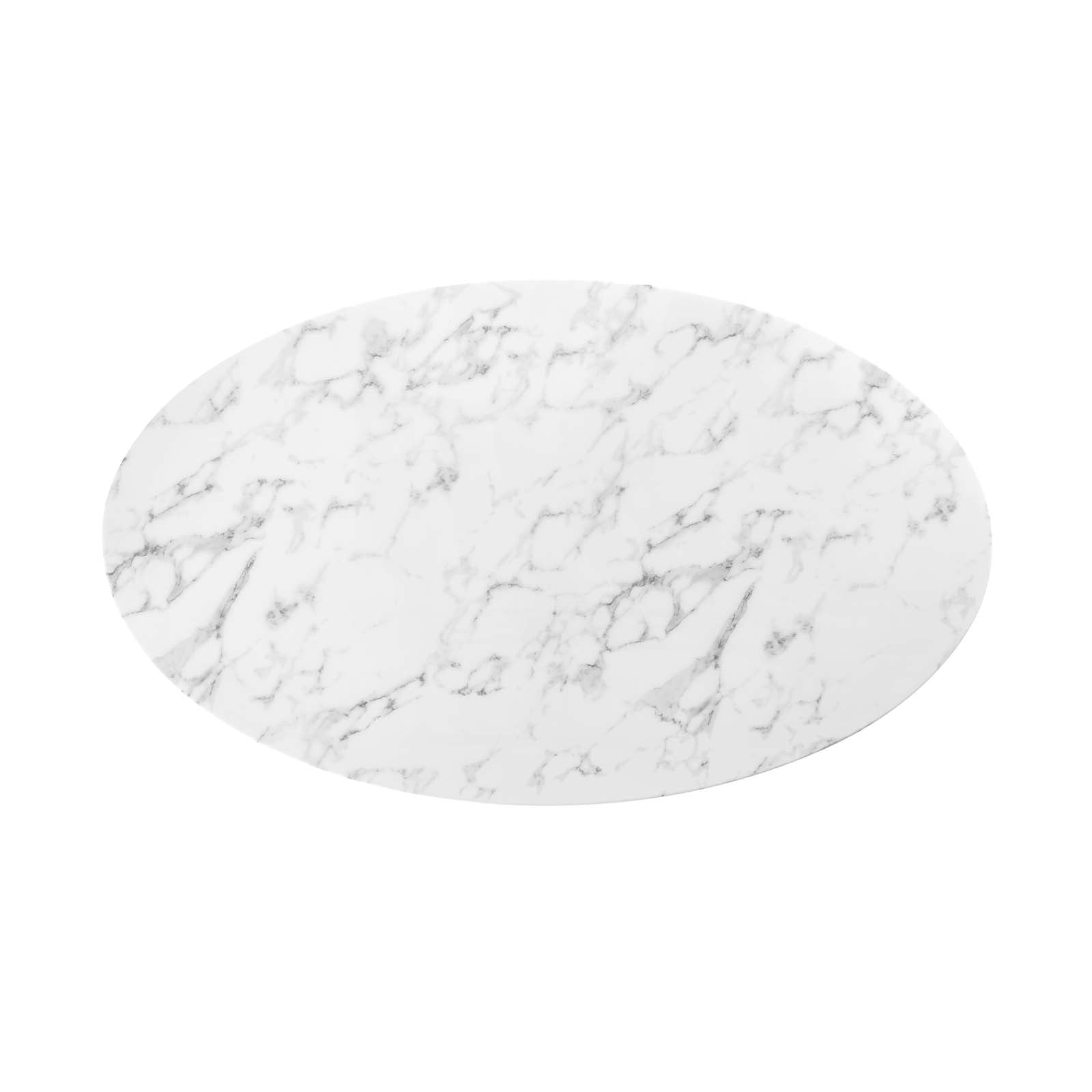 Modway Furniture Modern Lippa 60" Oval Artificial Marble Dining Table - EEI-3531