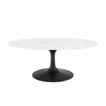 Modway Furniture Modern Lippa 42" Oval-Shaped Artificial Marble Coffee Table - EEI-3534