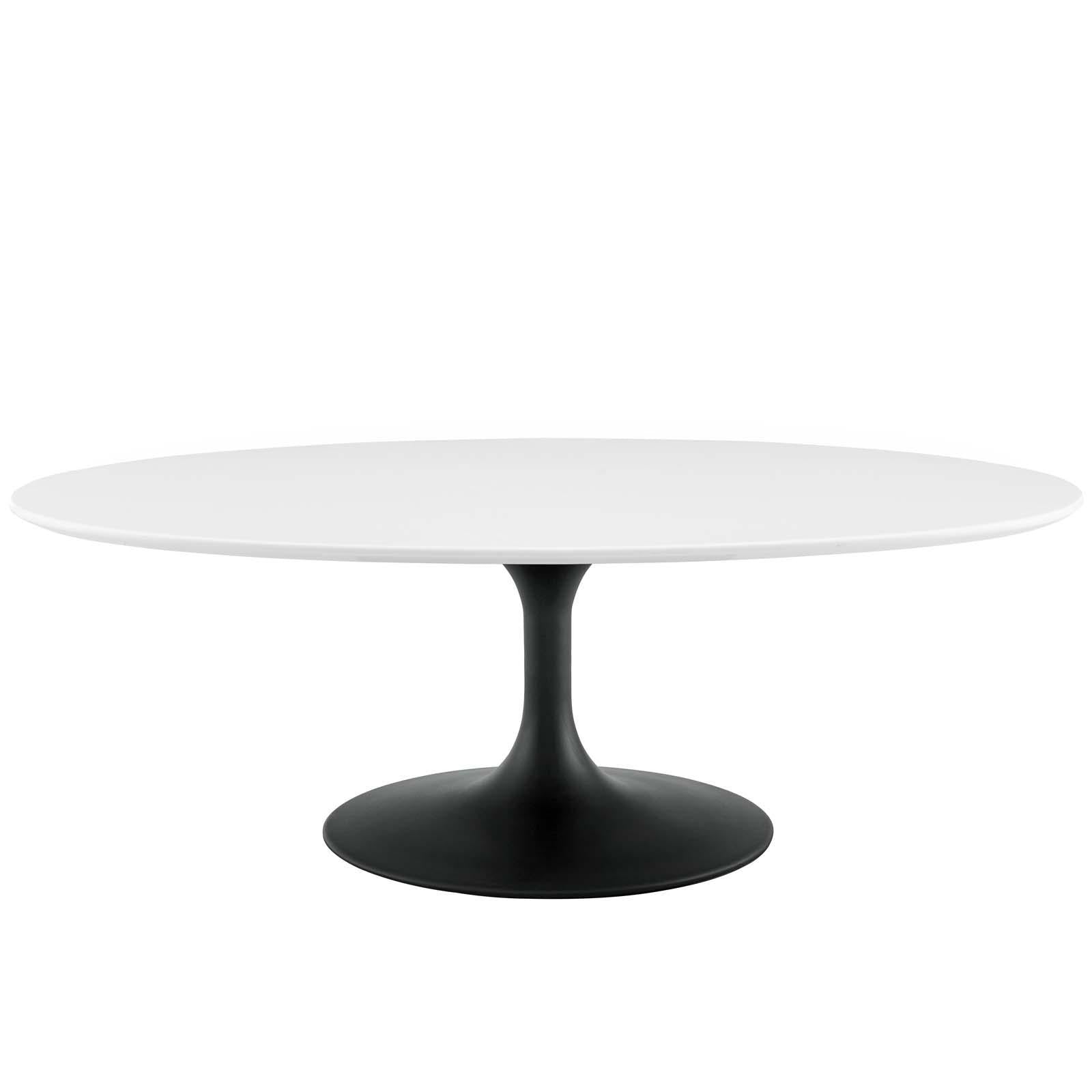 Modway Furniture Modern Lippa 48" Oval-Shaped Wood Top Coffee Table - EEI-3536