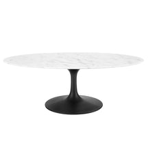Modway Furniture Modern Lippa 48" Oval-Shaped Artificial Marble Coffee Table - EEI-3537