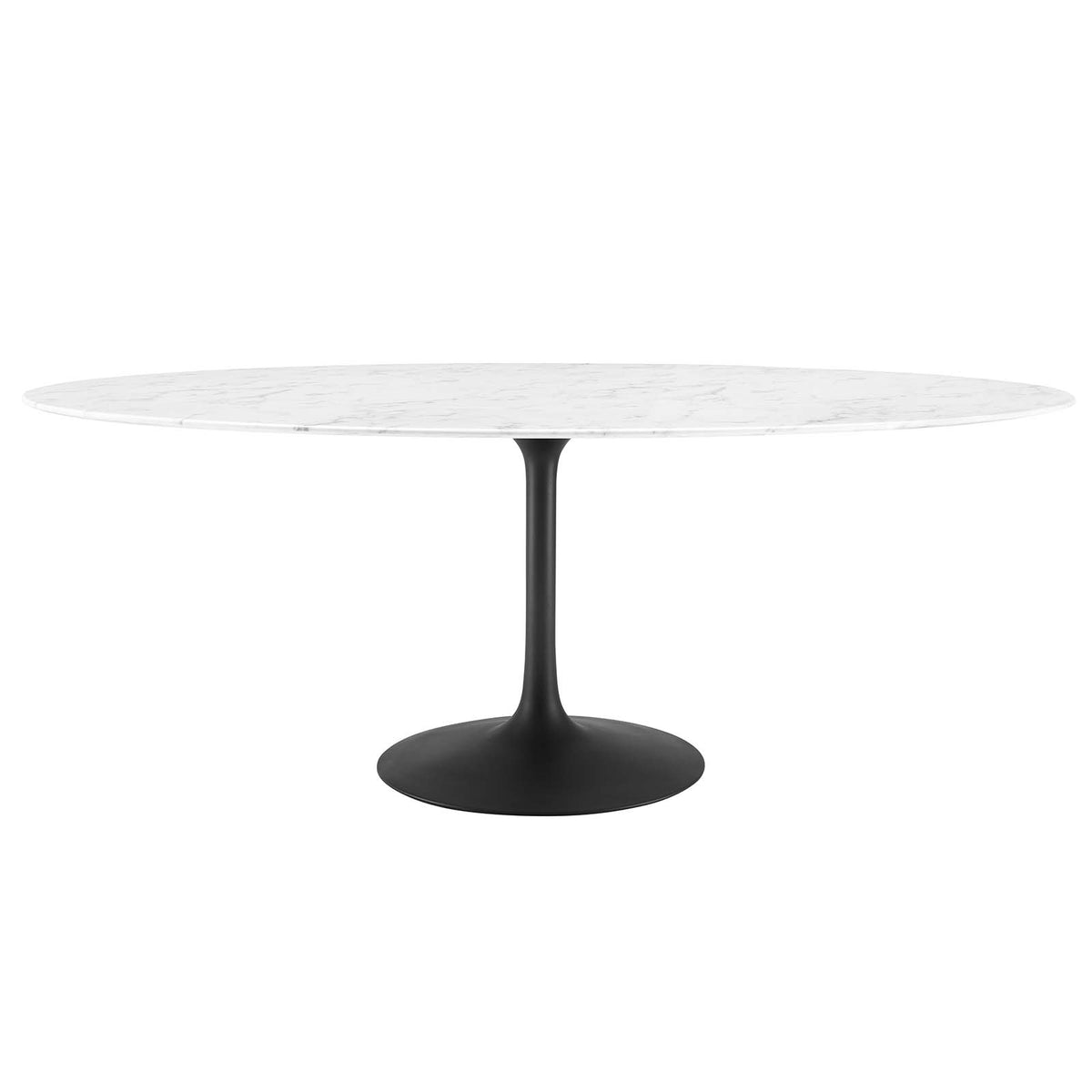 Modway Furniture Modern Lippa 78" Oval Artificial Marble Dining Table - EEI-3542