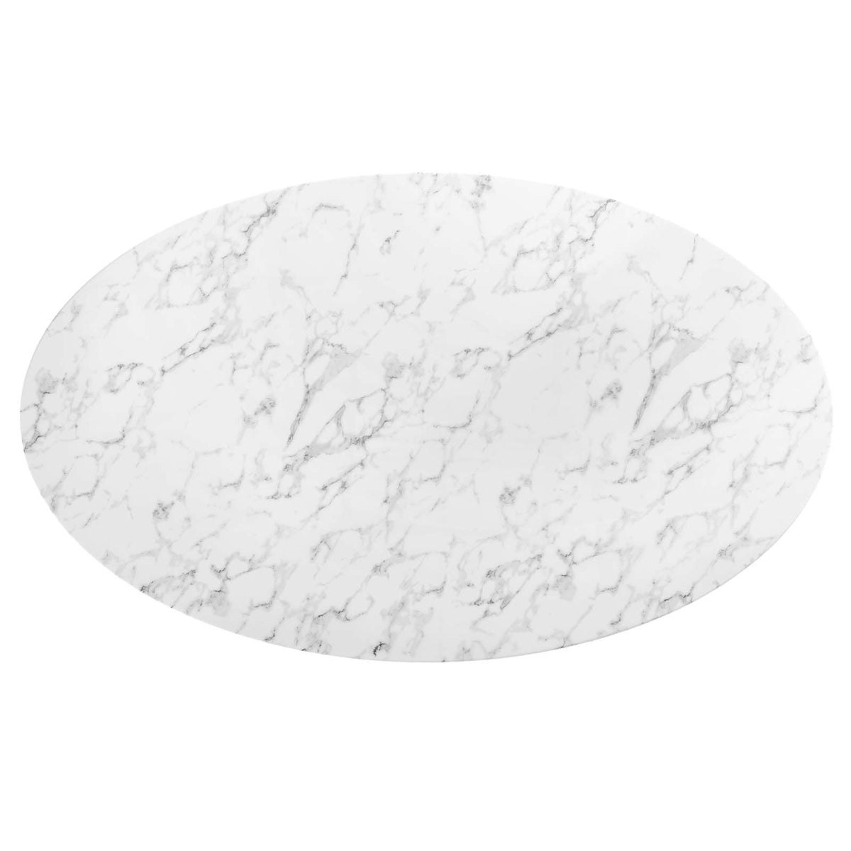 Modway Furniture Modern Lippa 78" Oval Artificial Marble Dining Table - EEI-3542