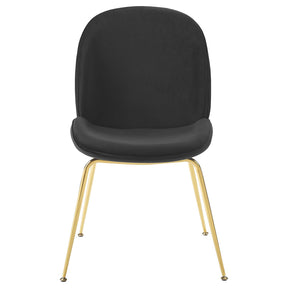 Modway Furniture Modern Scoop Gold Stainless Steel Leg Performance Velvet Dining Chair - EEI-3548