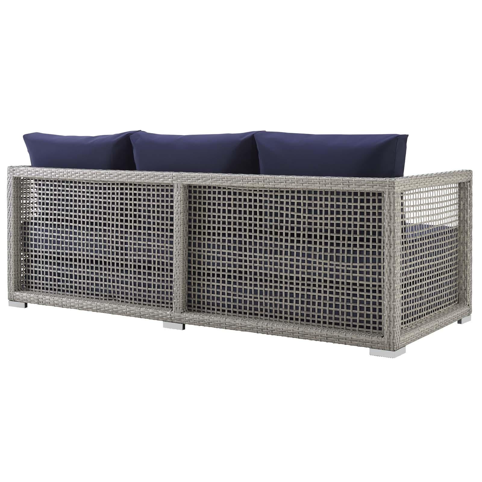Modway Furniture Modern Aura 6 Piece Outdoor Patio Wicker Rattan Set - EEI-3559