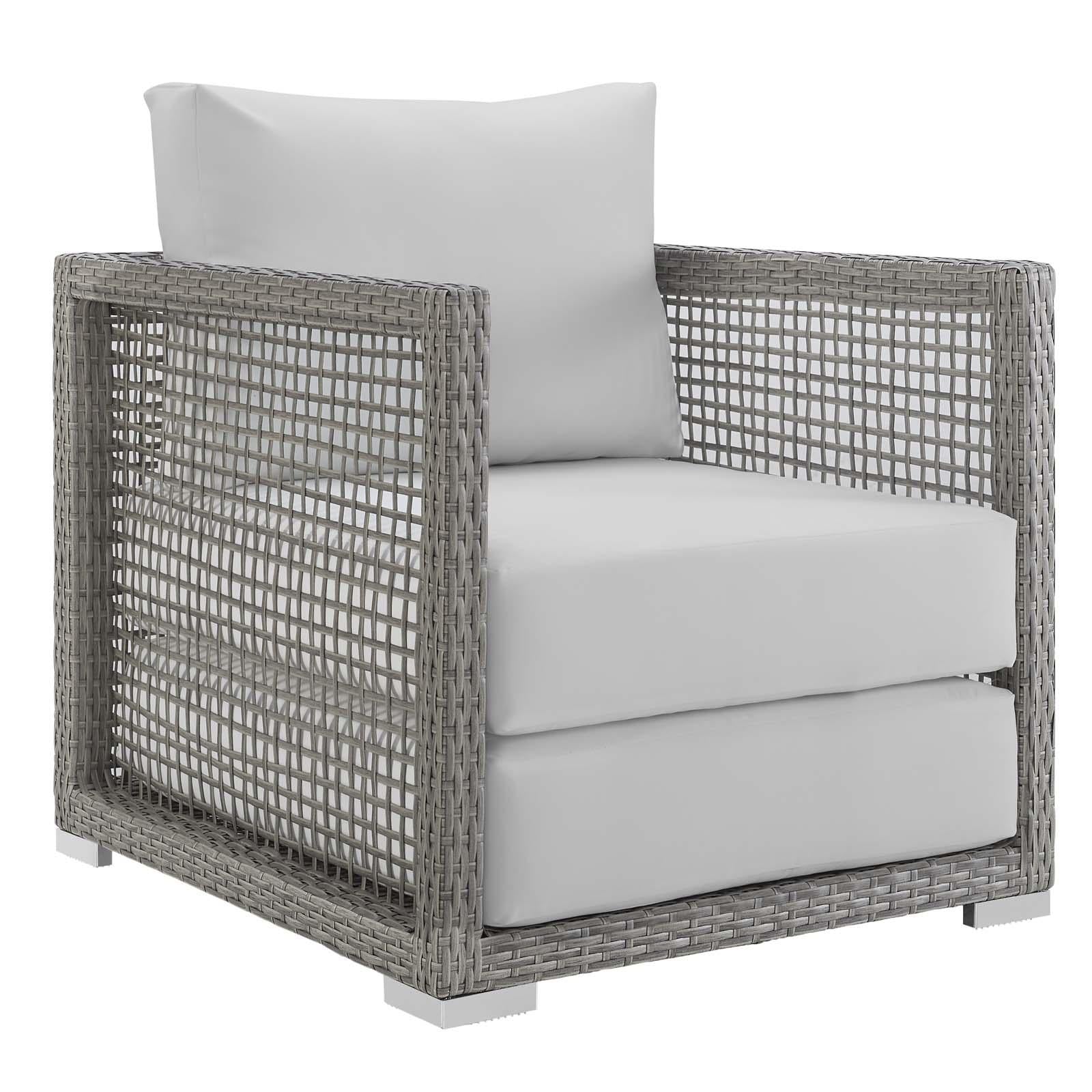 Modway Furniture Modern Aura 6 Piece Outdoor Patio Wicker Rattan Set - EEI-3559