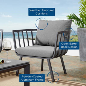 Modway Furniture Modern Riverside Outdoor Patio Aluminum Armchair - EEI-3566