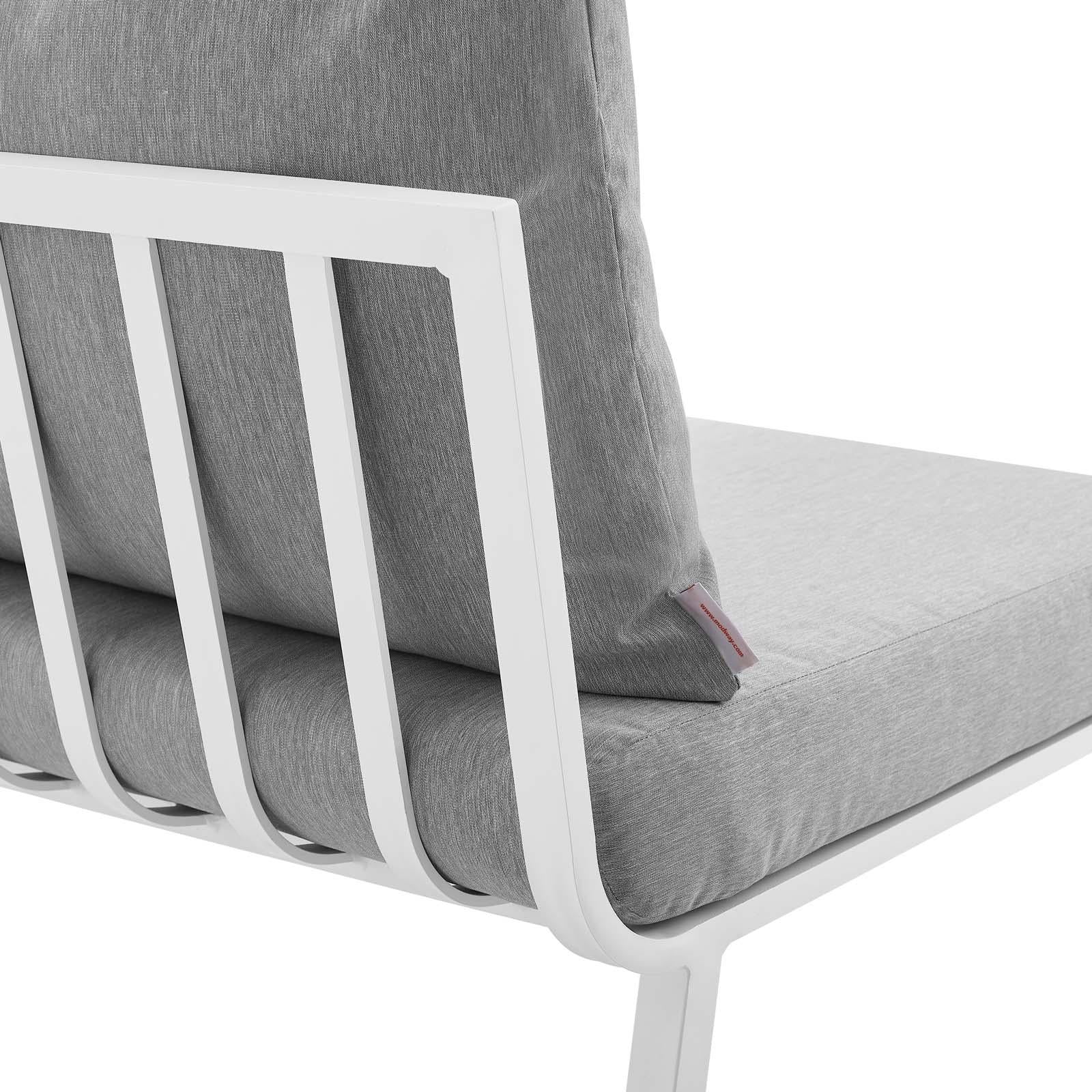 Modway Furniture Modern Riverside Outdoor Patio Aluminum Armless Chair - EEI-3567