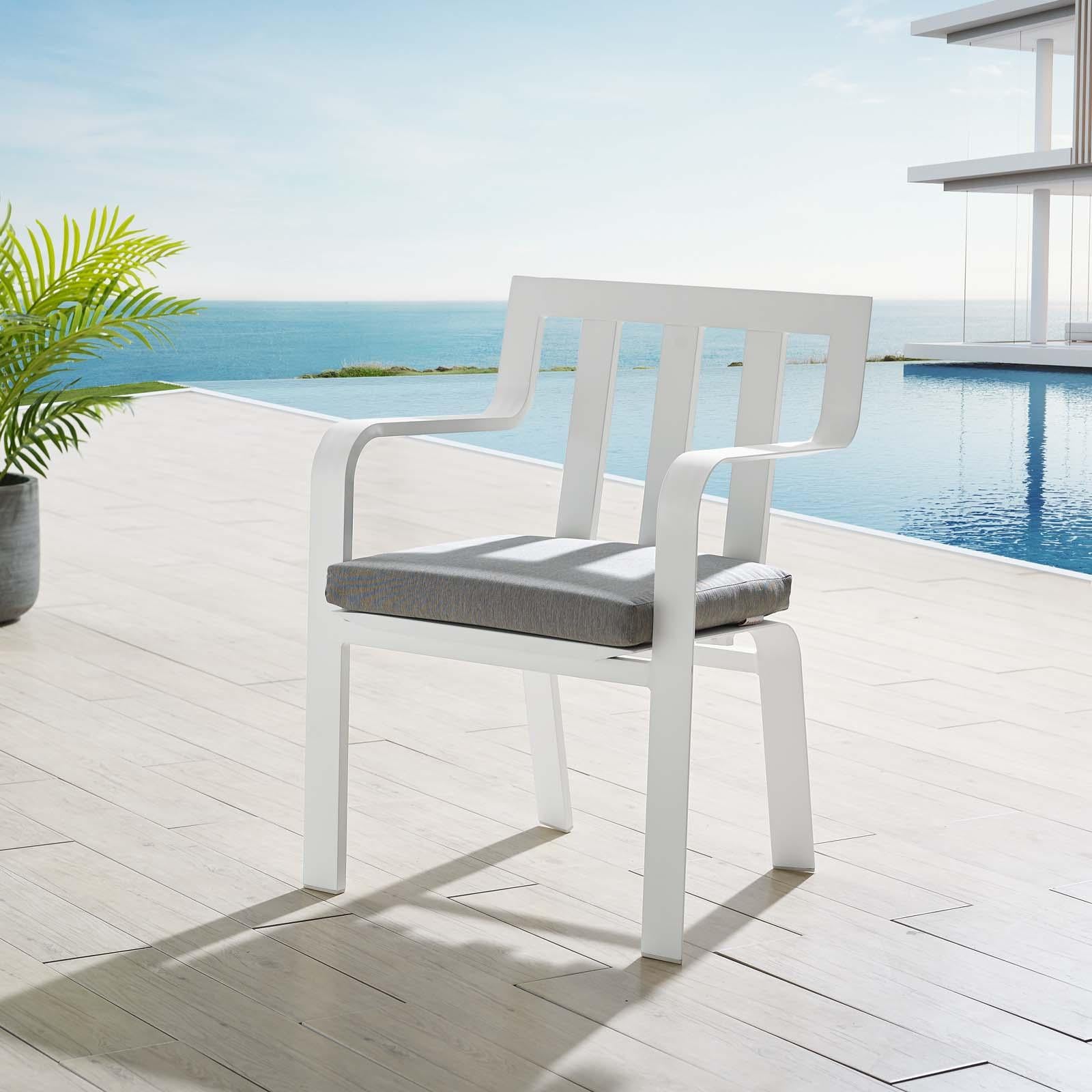 Modway Furniture Modern Baxley Stackable Outdoor Patio Aluminum Dining Armchair - EEI-3571