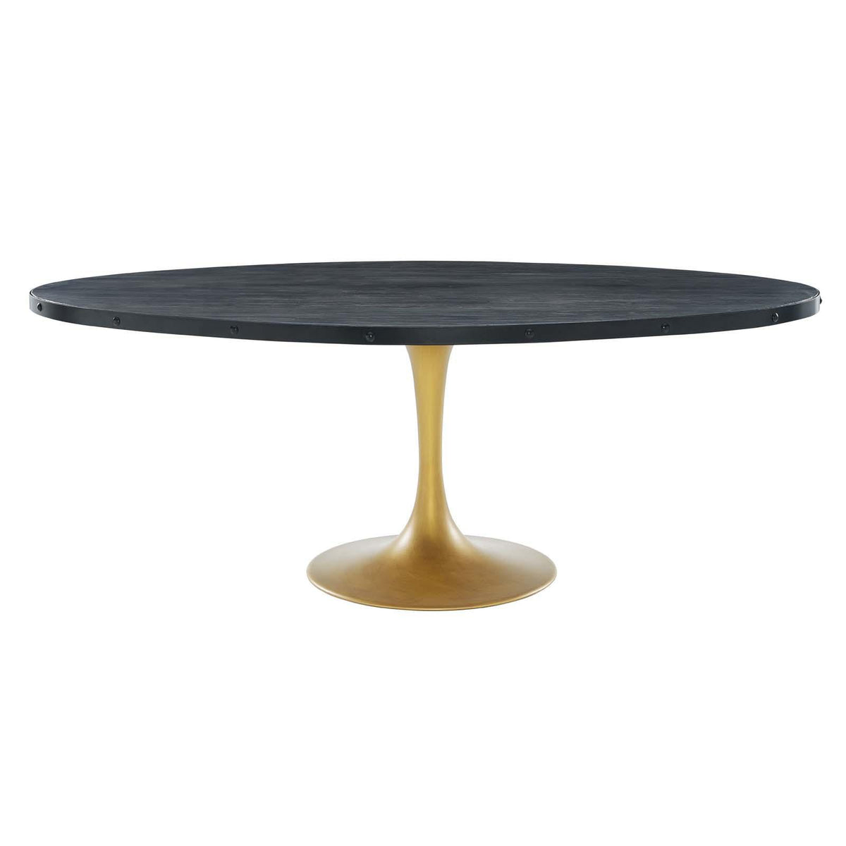 Modway Furniture Modern Drive 78" Oval Wood Top Dining Table - EEI-3589