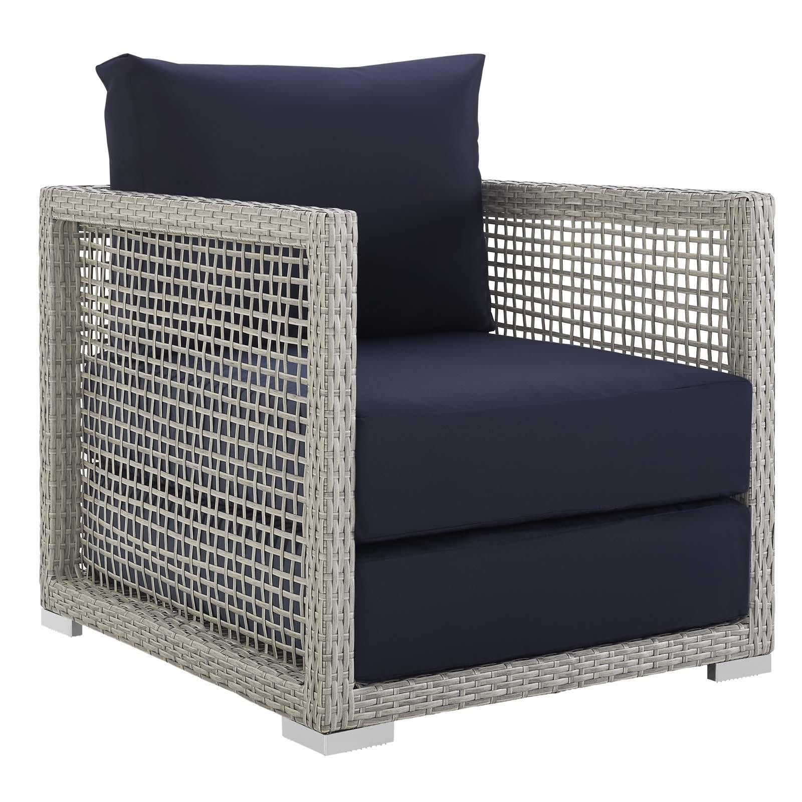 Modway Furniture Modern Aura 3 Piece Outdoor Patio Wicker Rattan Set - EEI-3595