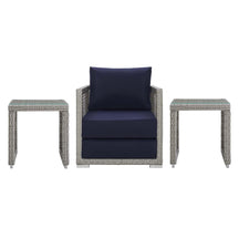 Modway Furniture Modern Aura 3 Piece Outdoor Patio Wicker Rattan Set - EEI-3597