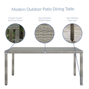 Modway Furniture Modern Aura 7 Piece Outdoor Patio Wicker Rattan Set - EEI-3600
