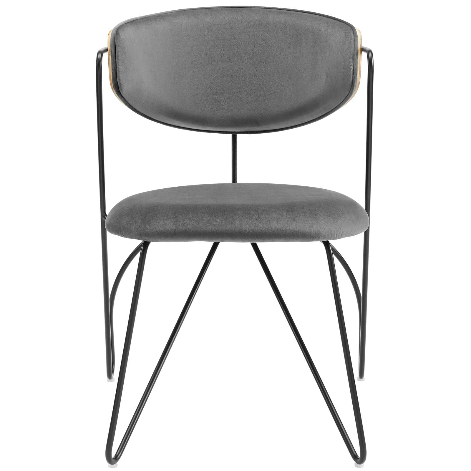 Modway Furniture Modern Prevail Black Frame Dining and Accent Performance Velvet Chair - EEI-3605